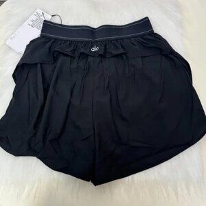 Alo Black Double Layer SportsShorts Women's Size S